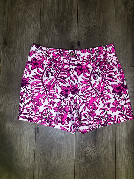 Lilly Pulitzer Pants - Lilly Pulitzer Hot Pink Floral Print Bermuda Shorts